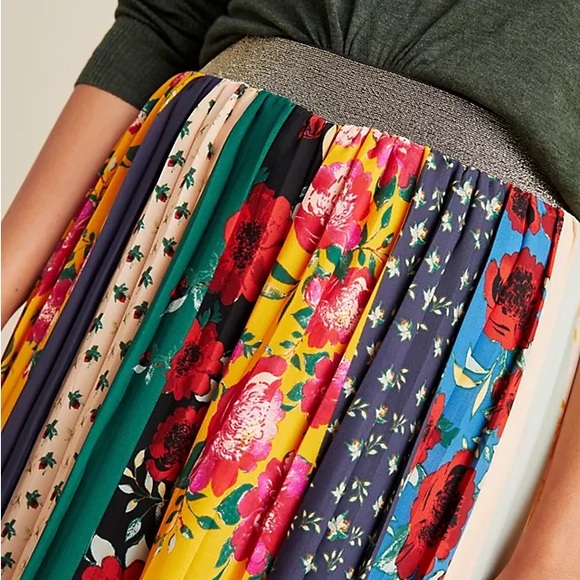 Anthropologie | Spirited patchwork wide-leg trousers - Picture 2 of 11